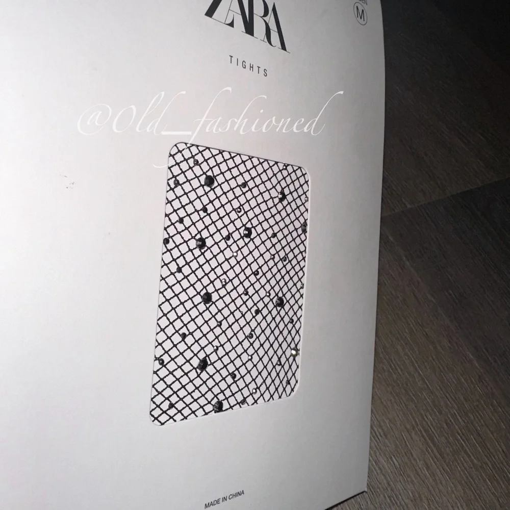 ZARA Bloggers Fav Rhinestone Fishnet Tights
